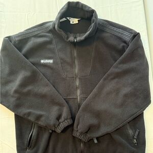 Columbia Fleece Jacket Men’s XL Black Lightweight Zip Up Coat